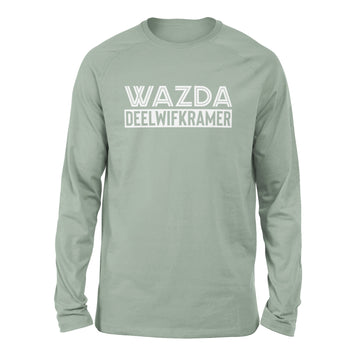Wazda Deelwifkramer Men/Unisex Drop Shoulder Sweatshirt in Dusty Blue color